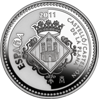 Imágenes con las monedas de Castellón de la Plana / Castelló de la Plana