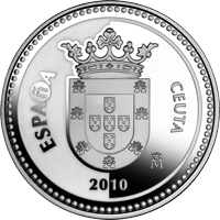 Imágenes con las monedas de Ceuta