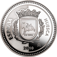Imágenes con las monedas de Huesca