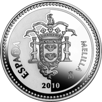 Imágenes con las monedas de Melilla