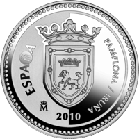 Imágenes con las monedas de Pamplona