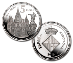 Imagen en alta definicin de la moneda de Barcelona