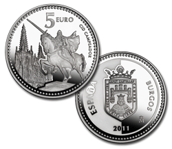 Imagen en alta definicin de la moneda de Burgos