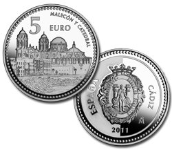 Imagen en alta definicin de la moneda de Cdiz