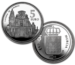 Imagen en alta definición de la moneda de Murcia