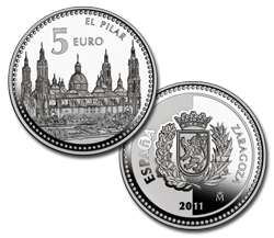 Imagen en alta definicin de la moneda de Zaragoza