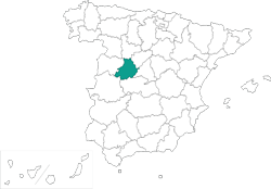 Mapa de situacin de vila en el territorio espaol