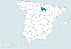 Mapa de situacin de Logroo en el territorio espaol