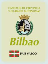 Imagen con la bandera la comunidad autnoma, y con el escudo la ciudad de Bilbao