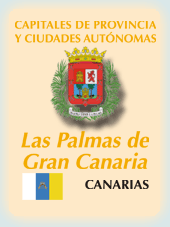 Imagen con la bandera la comunidad autnoma, y con el escudo la ciudad de Las Palmas de Gran Canaria