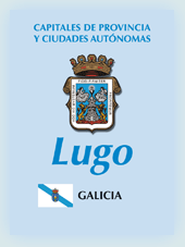 Imagen con la bandera la comunidad autnoma, y con el escudo la ciudad de Lugo