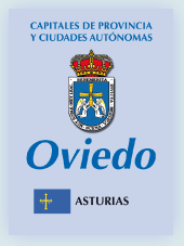 Imagen con la bandera la comunidad autnoma, y con el escudo la ciudad de Oviedo