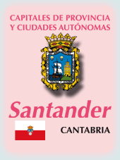Imagen con la bandera la comunidad autnoma, y con el escudo la ciudad de Santander