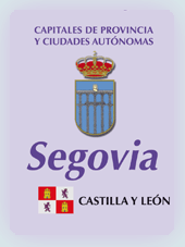 Imagen con la bandera la comunidad autnoma, y con el escudo la ciudad de Segovia