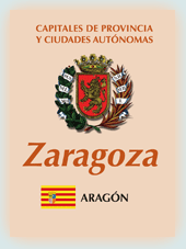 Imagen con la bandera la comunidad autnoma, y con el escudo la ciudad de Zaragoza